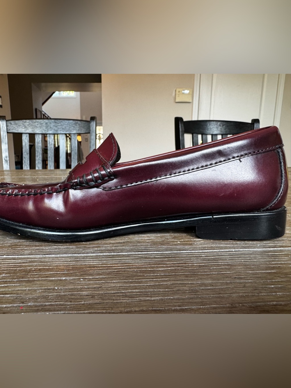 Women’s G.H Bass Burgundy Oxblood Leather Penny Loafers